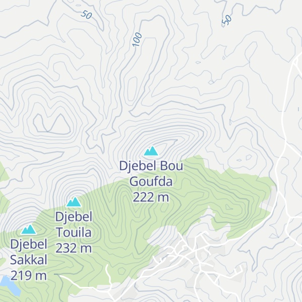 Map of Djebel Bou Goufda