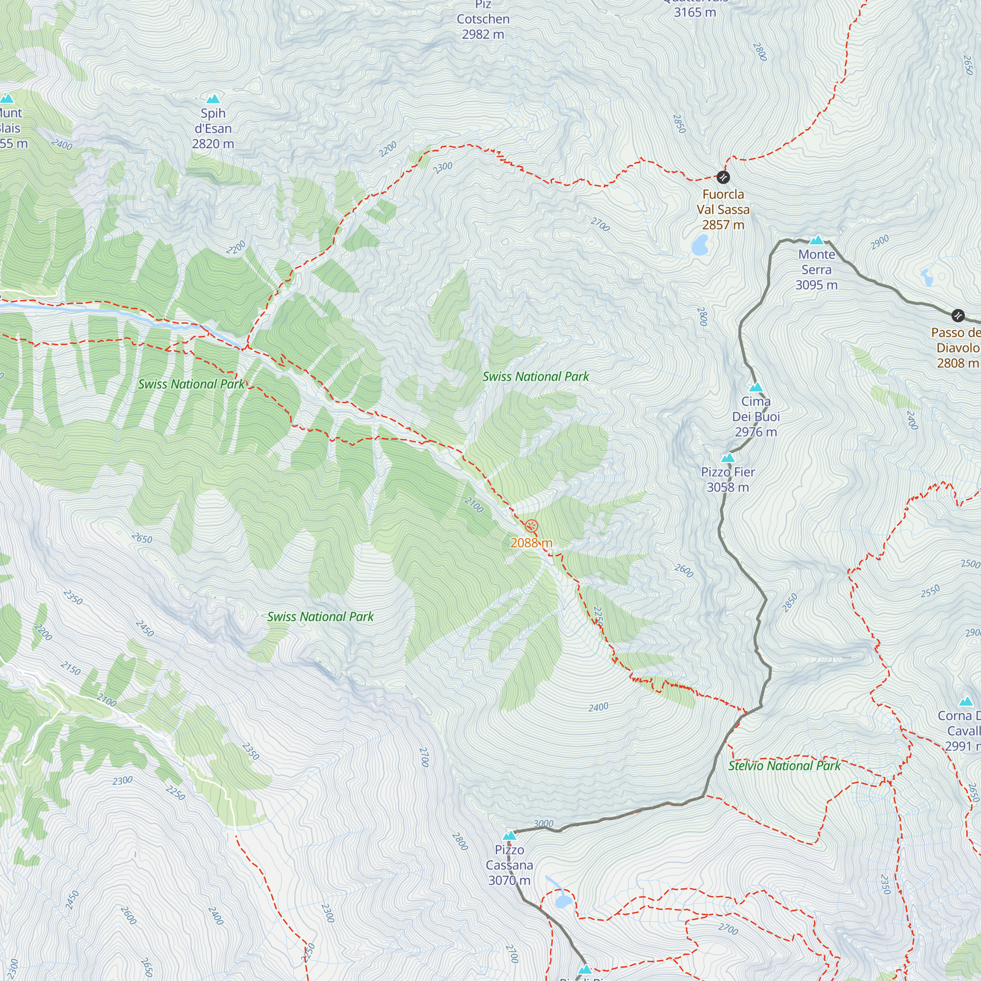 Chamanna Alp Trupchun map