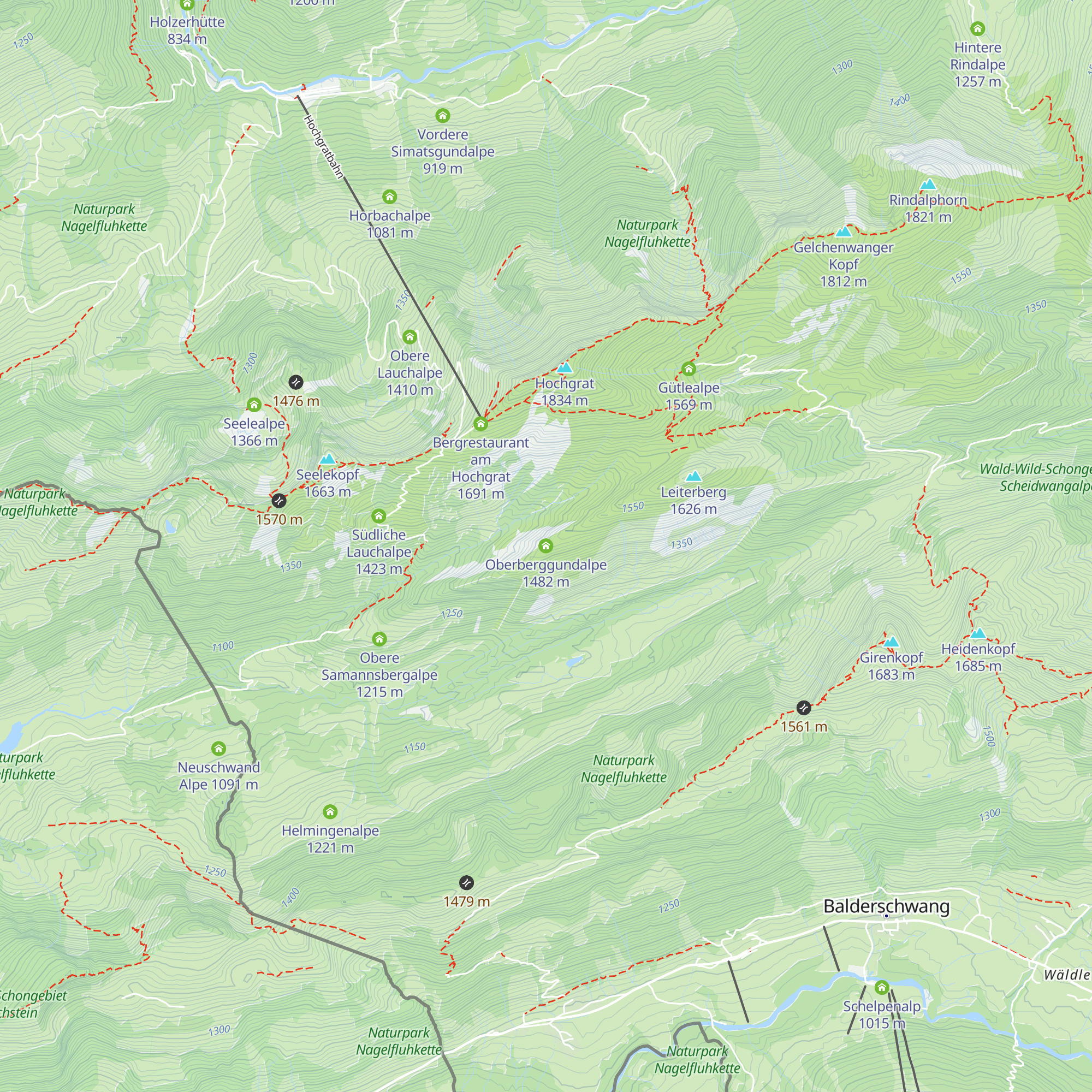 Oberberggundalpe map