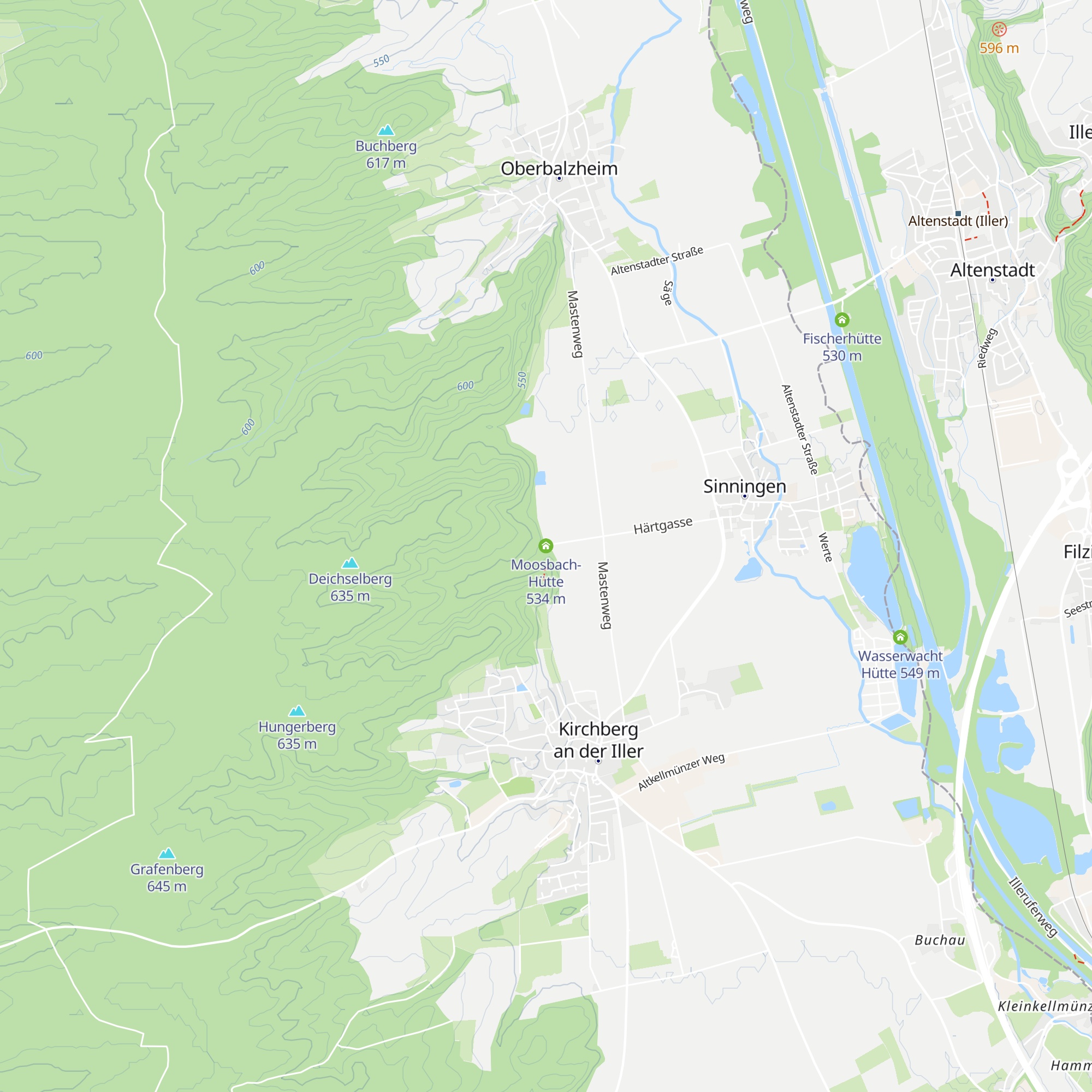 Moosbach-Hütte map