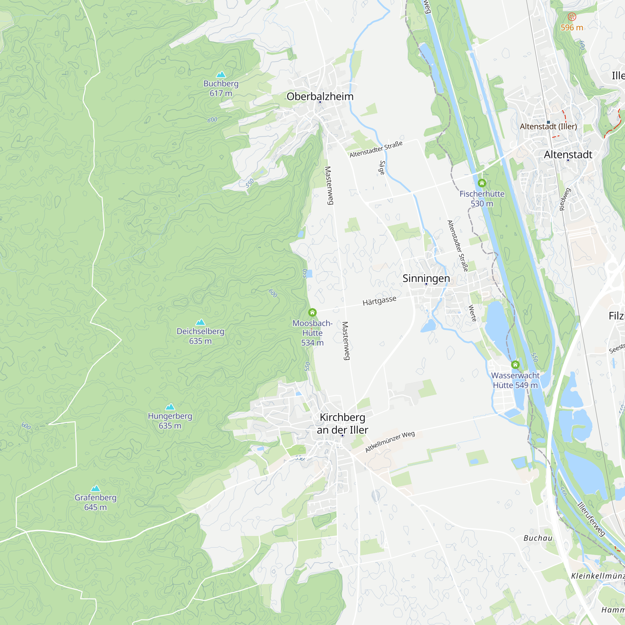 Moosbach-Hütte map