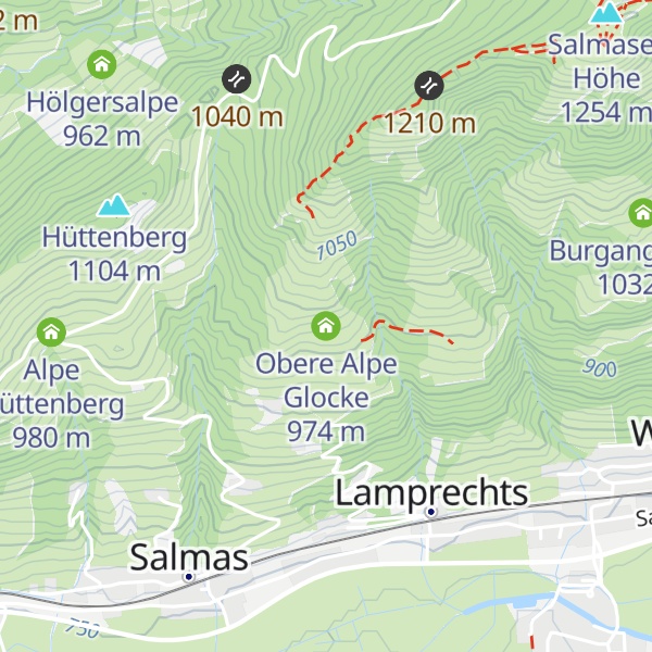 Map of Obere Alpe Glocke