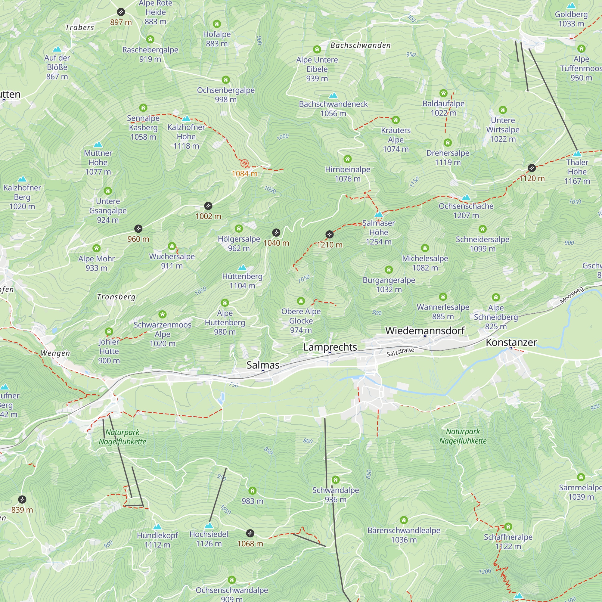 Obere Alpe Glocke map