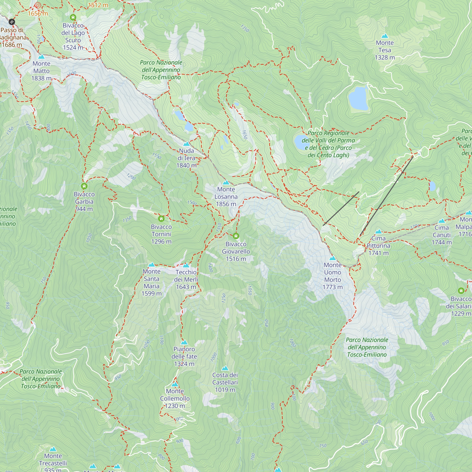 Bivacco Giovarello map