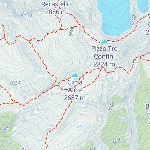 Map of Cima Alice