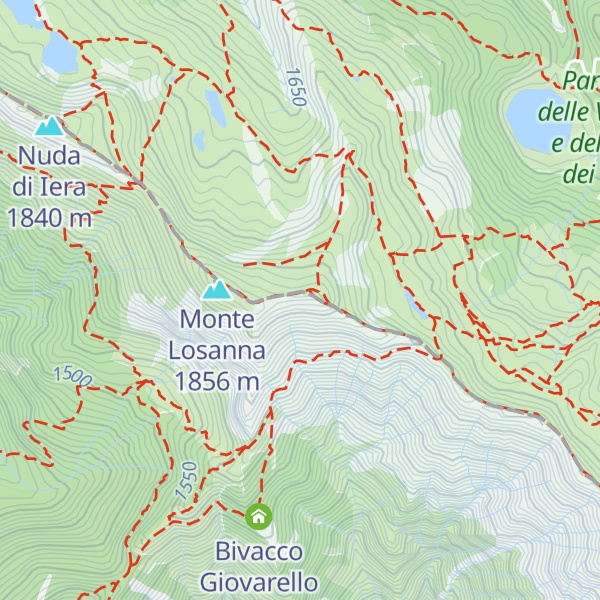 Map of Monte Bragalata