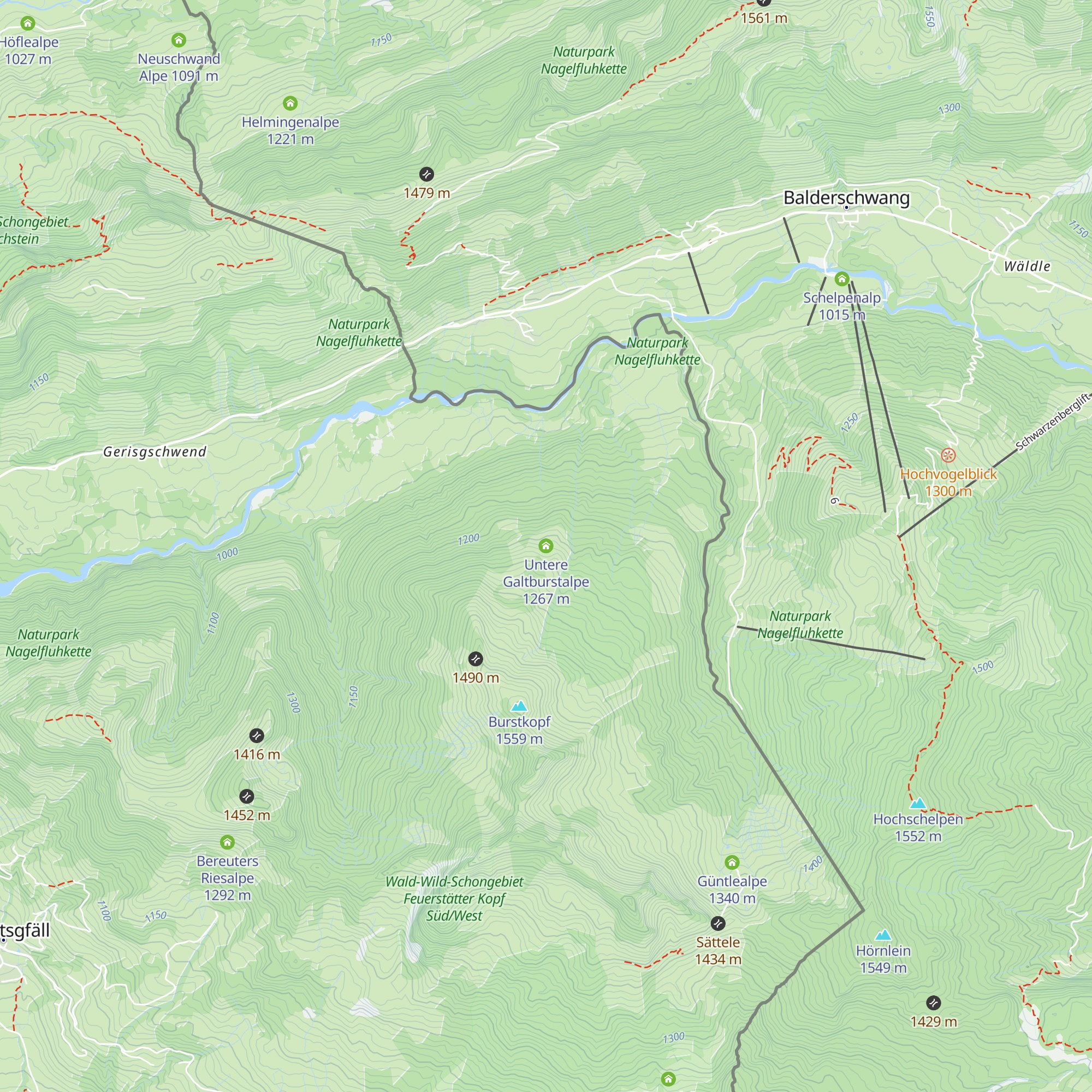 Untere Galtburstalpe map