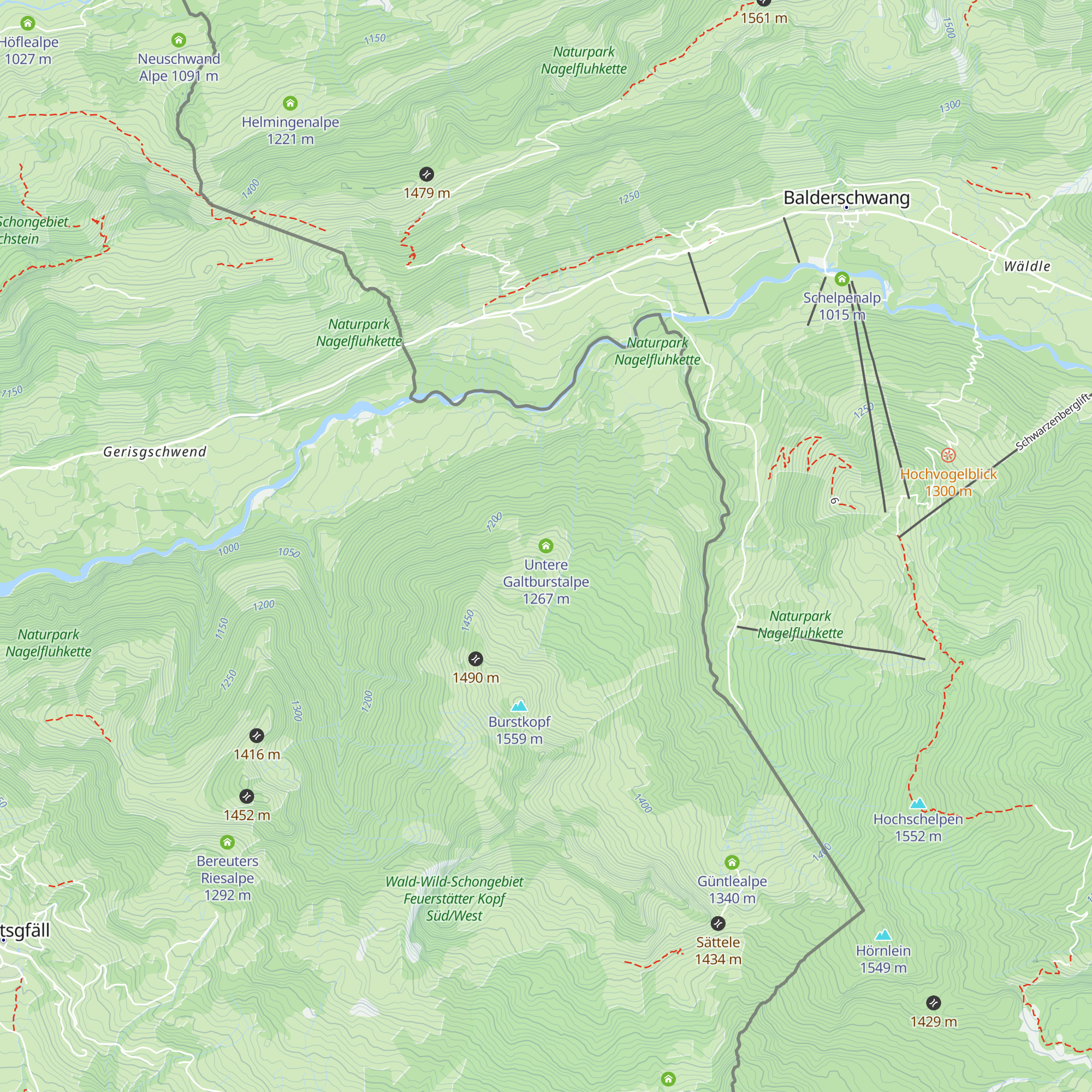 Untere Galtburstalpe map