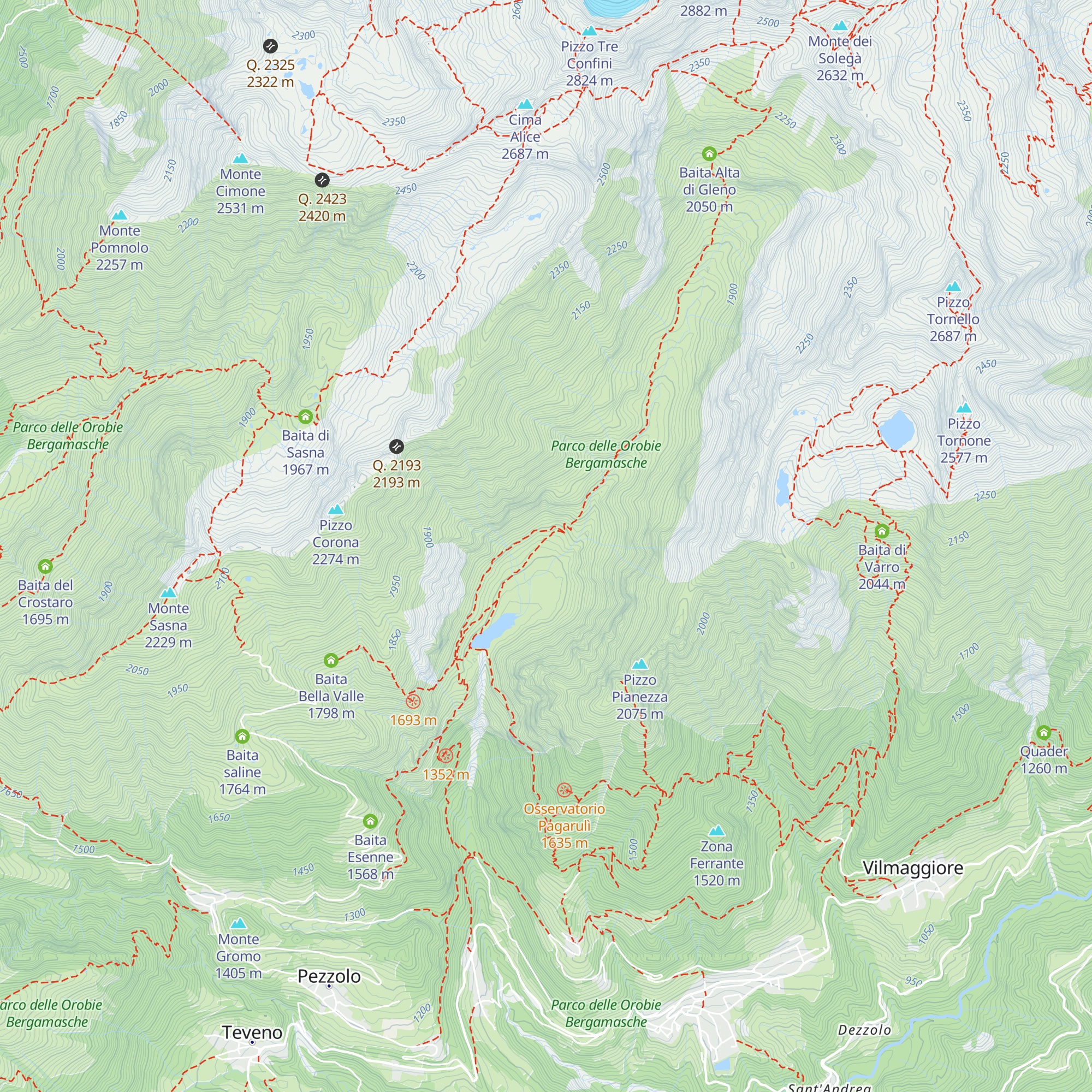 Baita Bassa del Gleno map