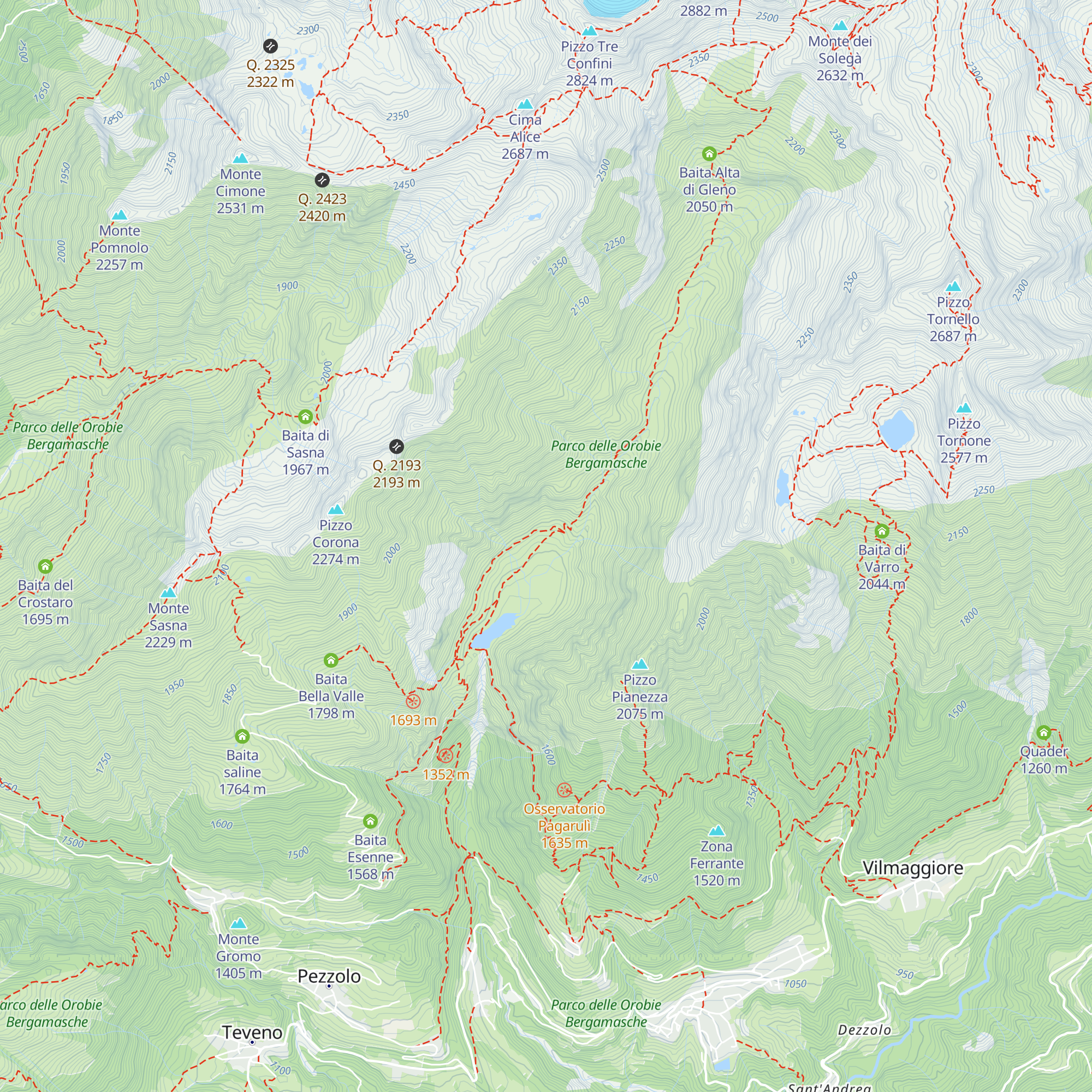 Baita Bassa del Gleno map