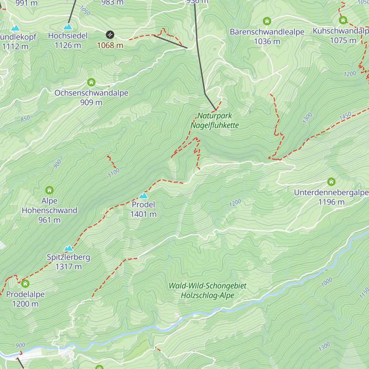 Oberdennebergalpe map