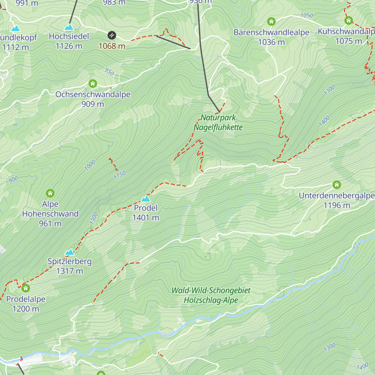 Oberdennebergalpe map