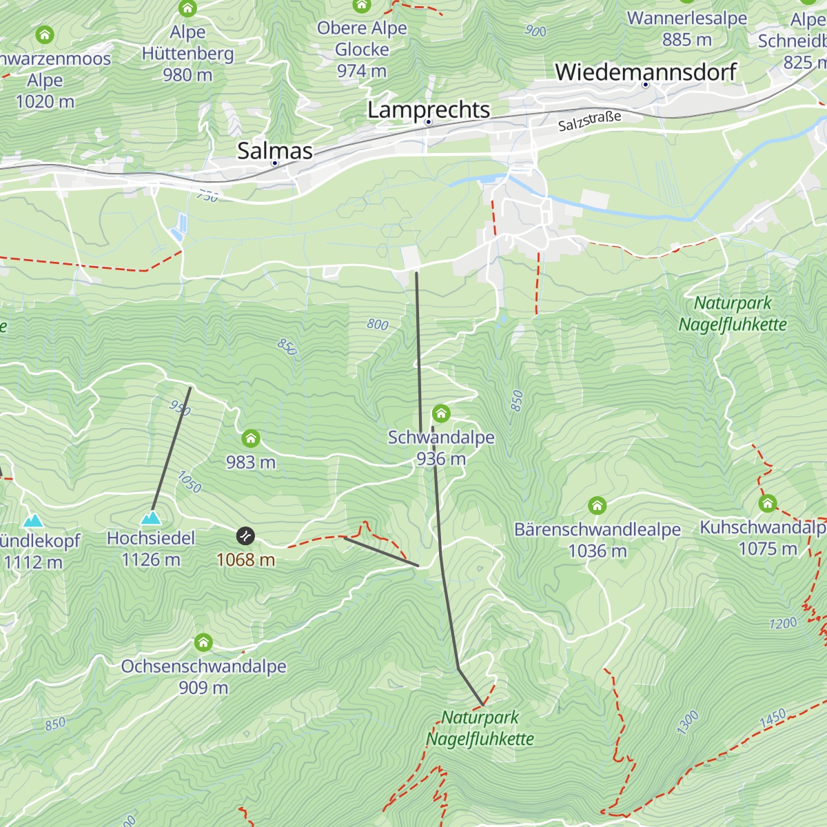 Hermanns Hütte map