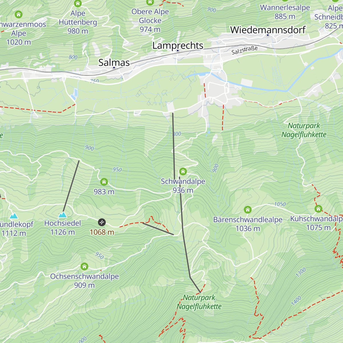 Hermanns Hütte map