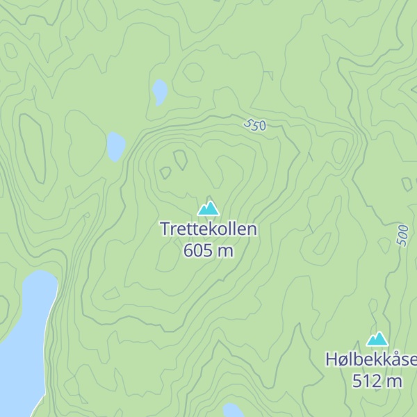 Map of Trettekollen
