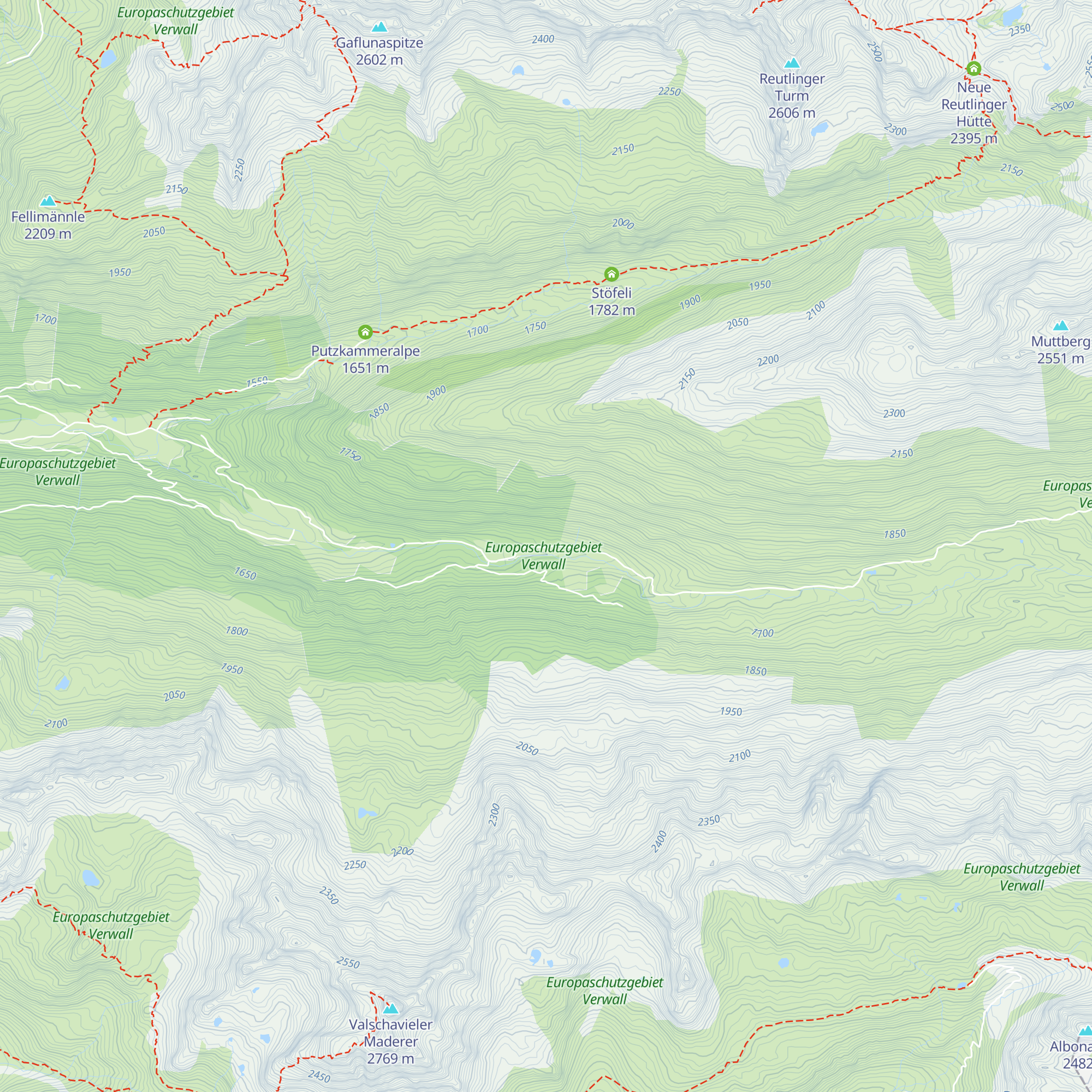 Untere Fresch-Alpe map