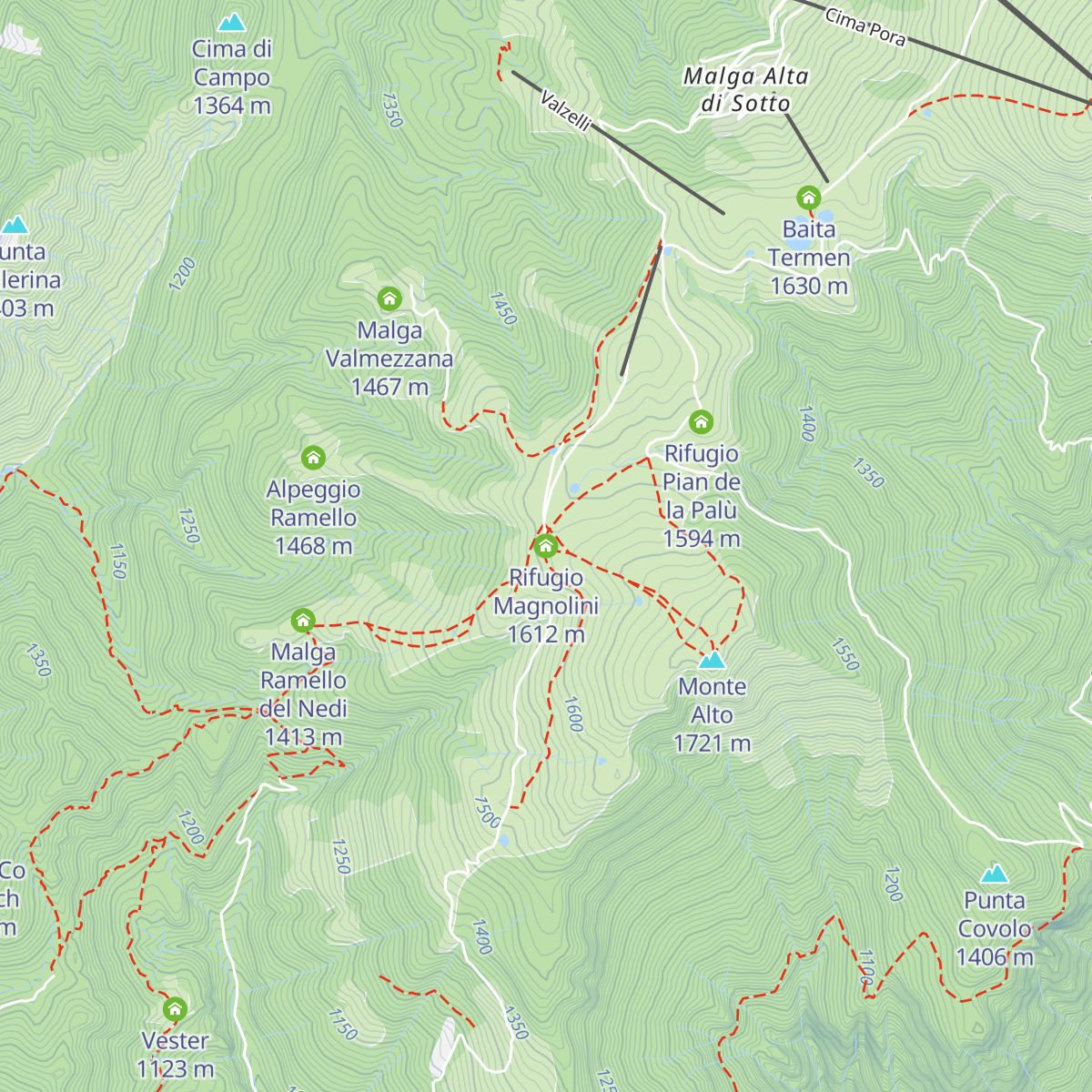 Rifugio Magnolini map