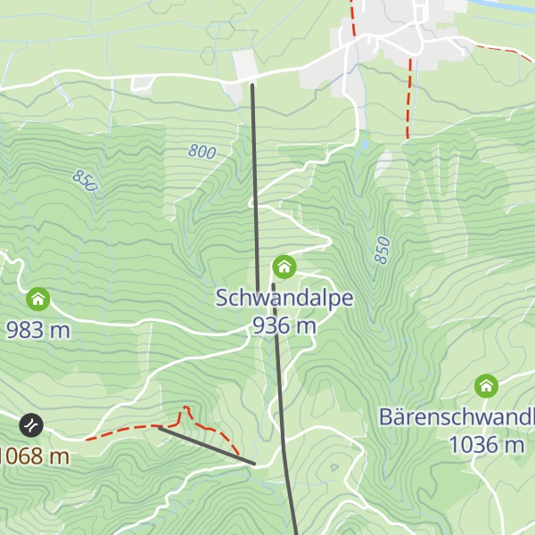 Map of Schwändle Berghütte