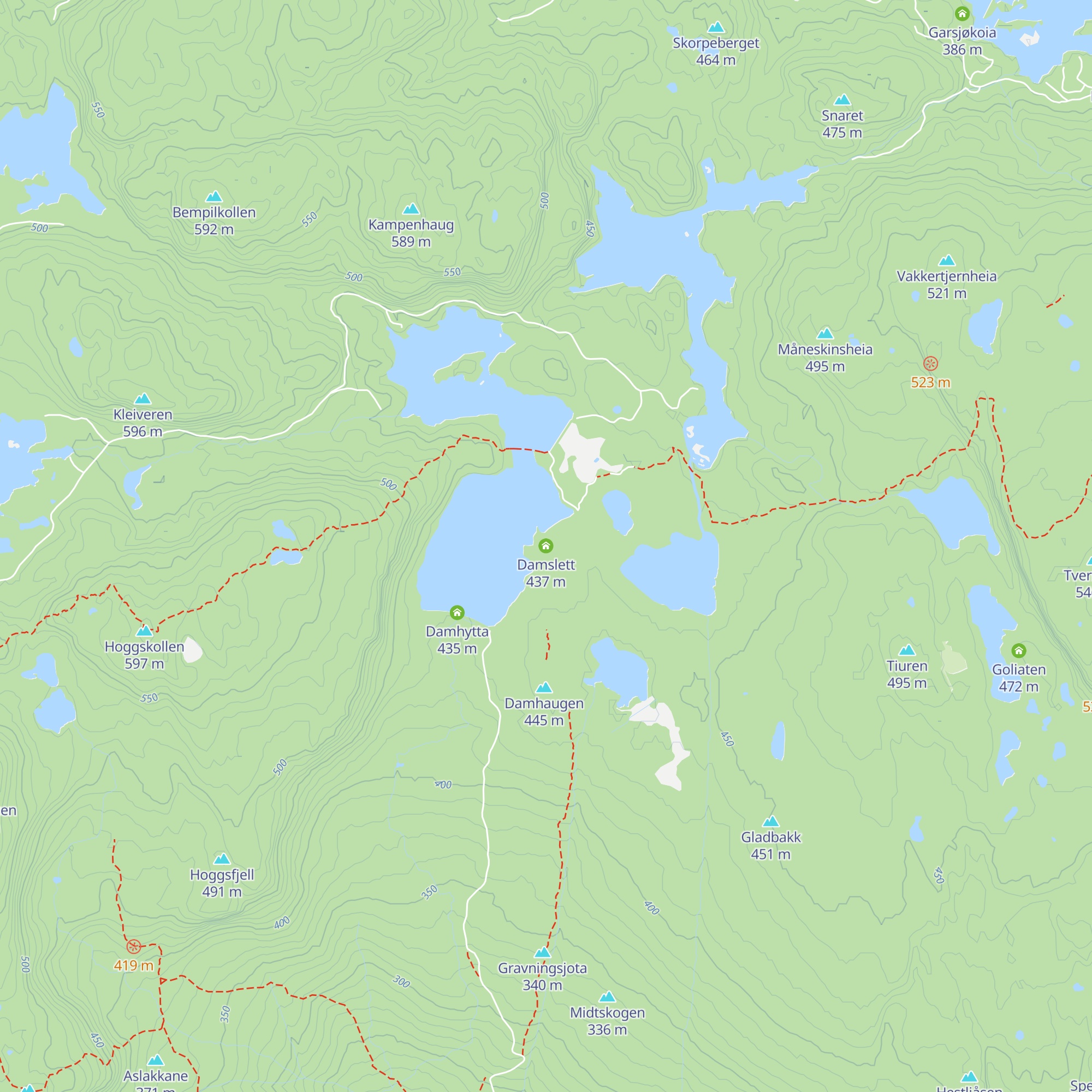 Damslett map