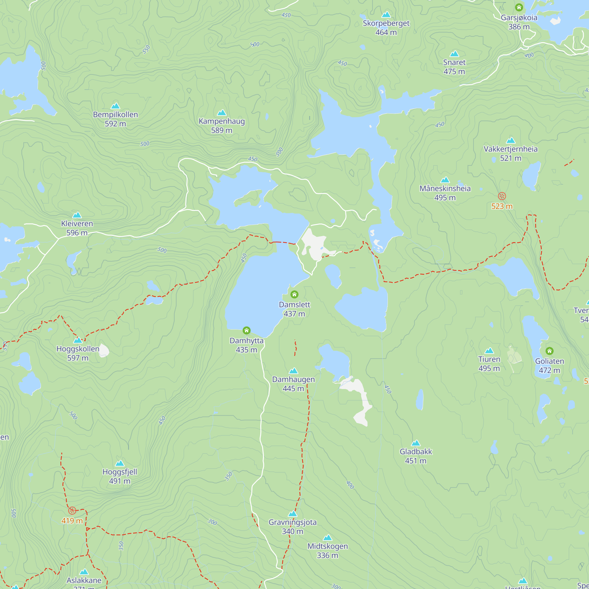 Damslett map