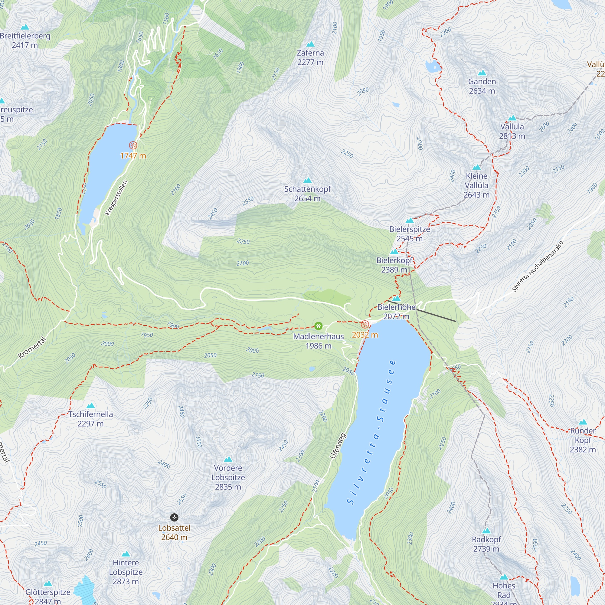 Alpe Vermunt map
