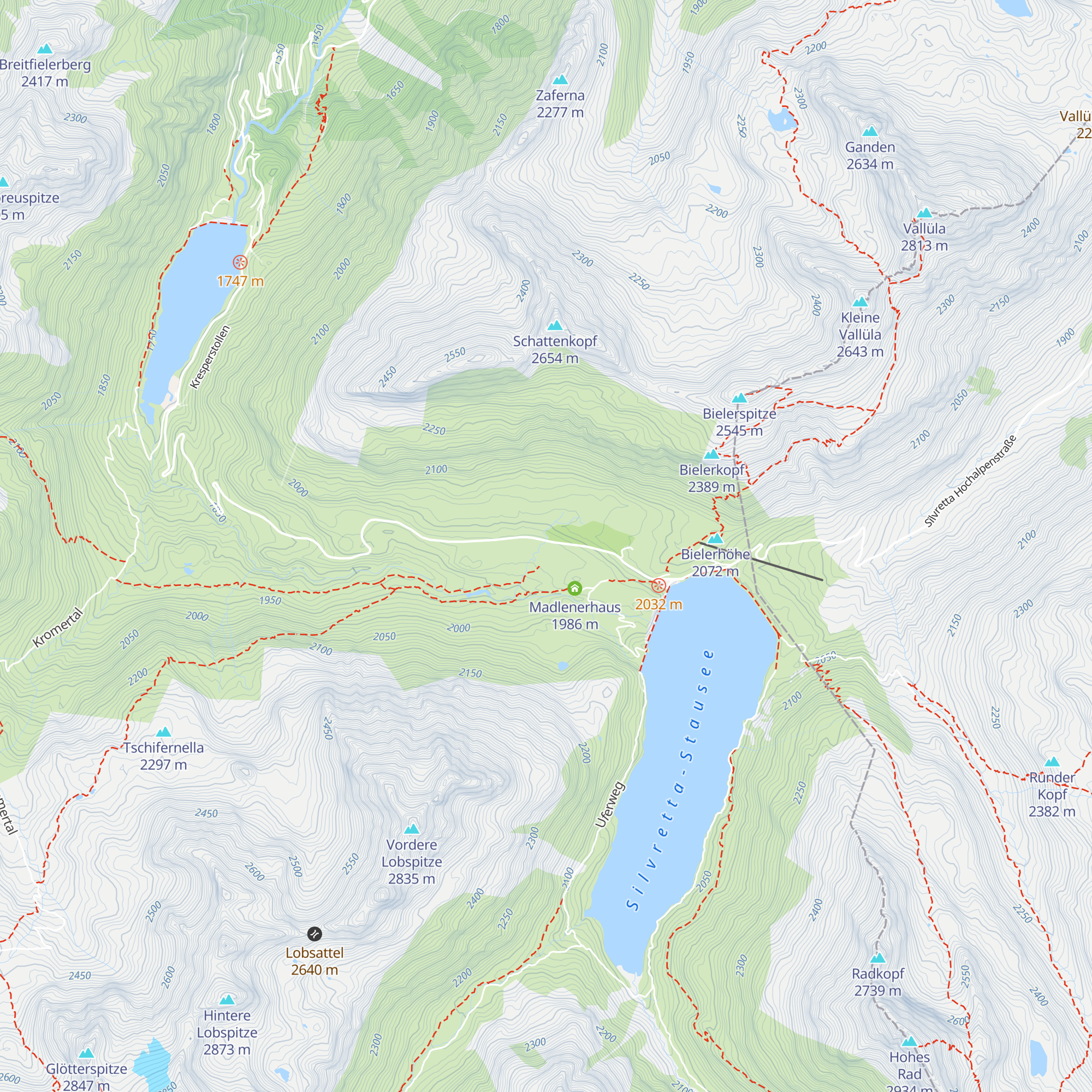 Alpe Vermunt map