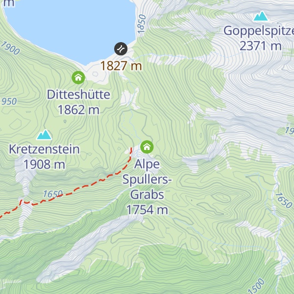 Map of Alpe Spullers-Grabs