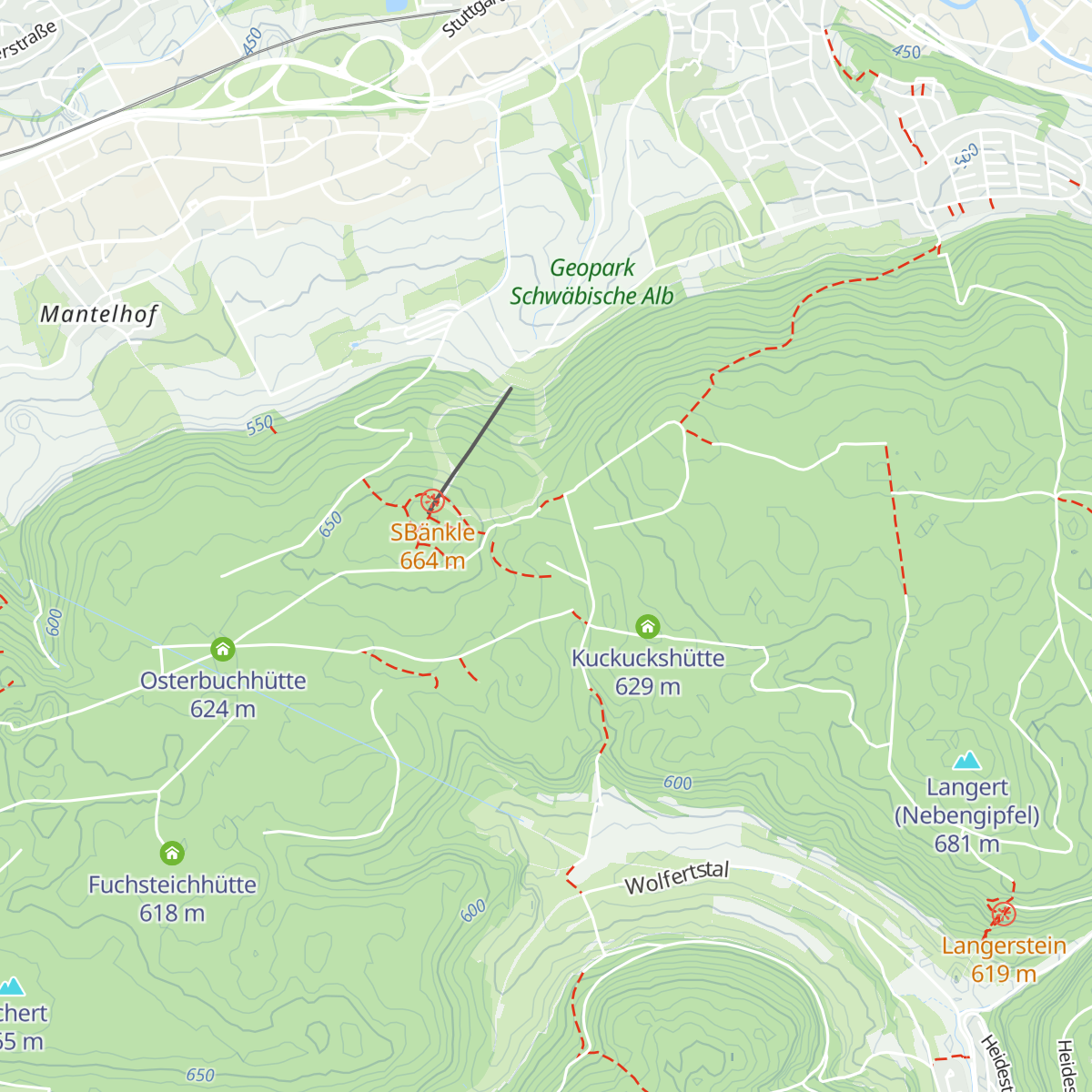 Langerthütte map
