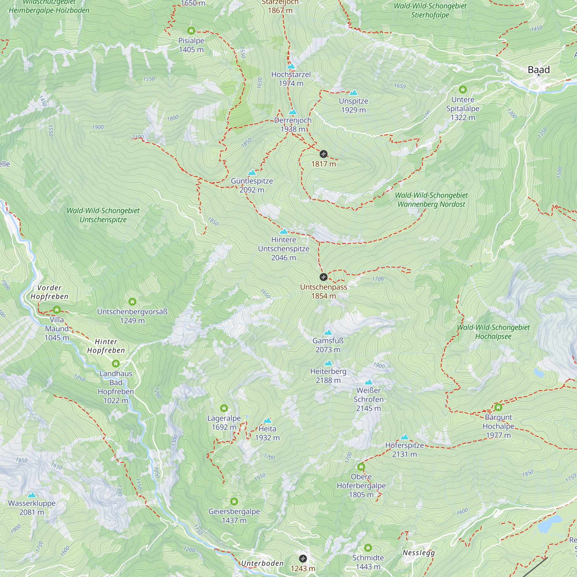 Hinterüntschenalpe map