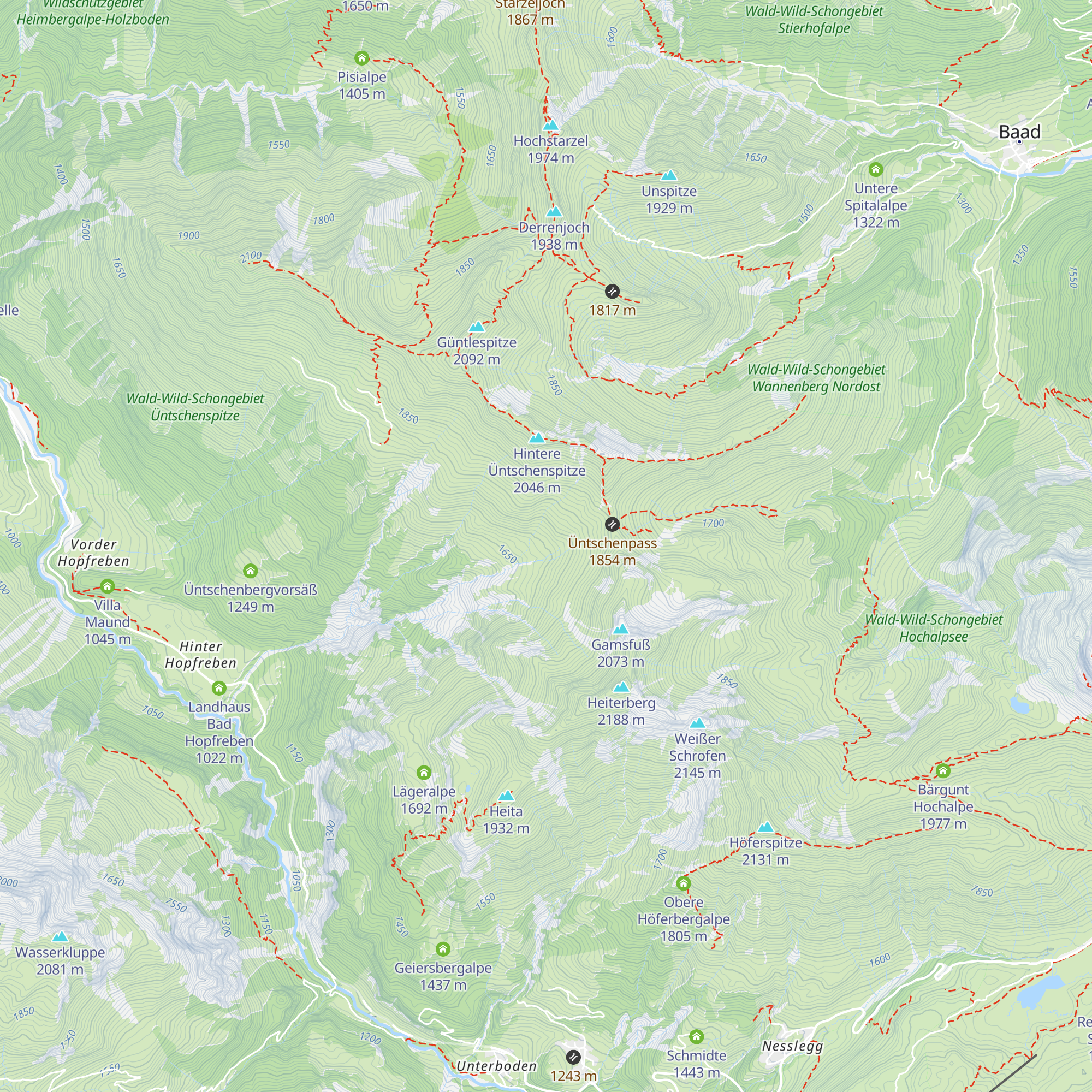 Hinterüntschenalpe map