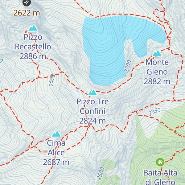 Map of Pizzo Tre Confini