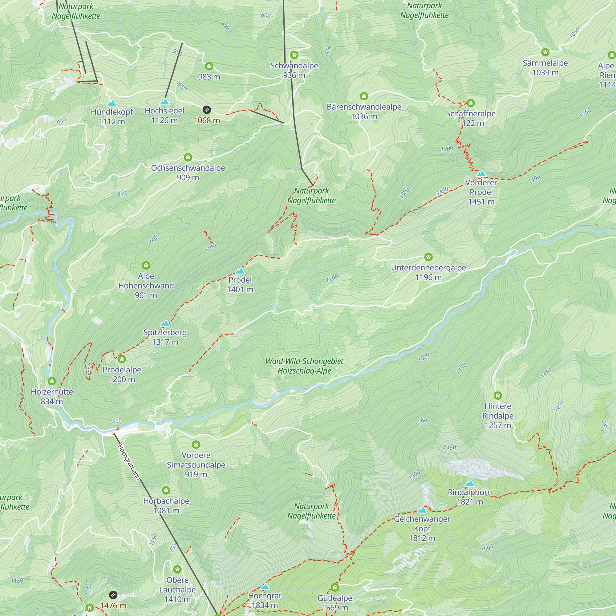Holzschlagalpe map
