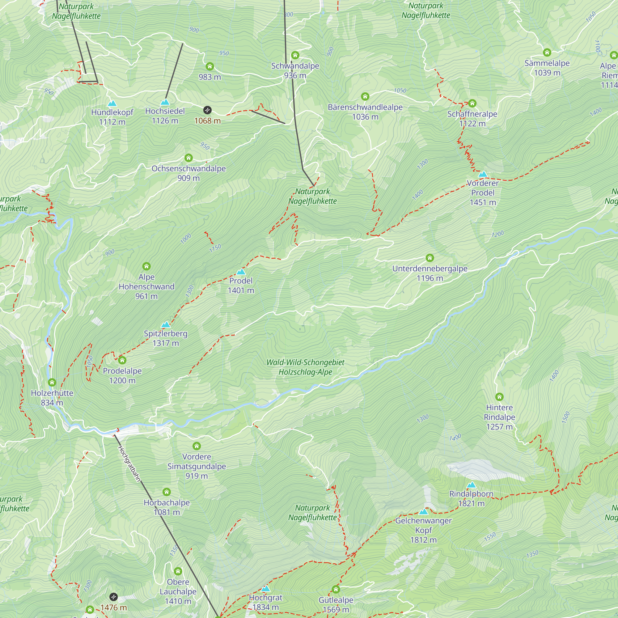 Holzschlagalpe map