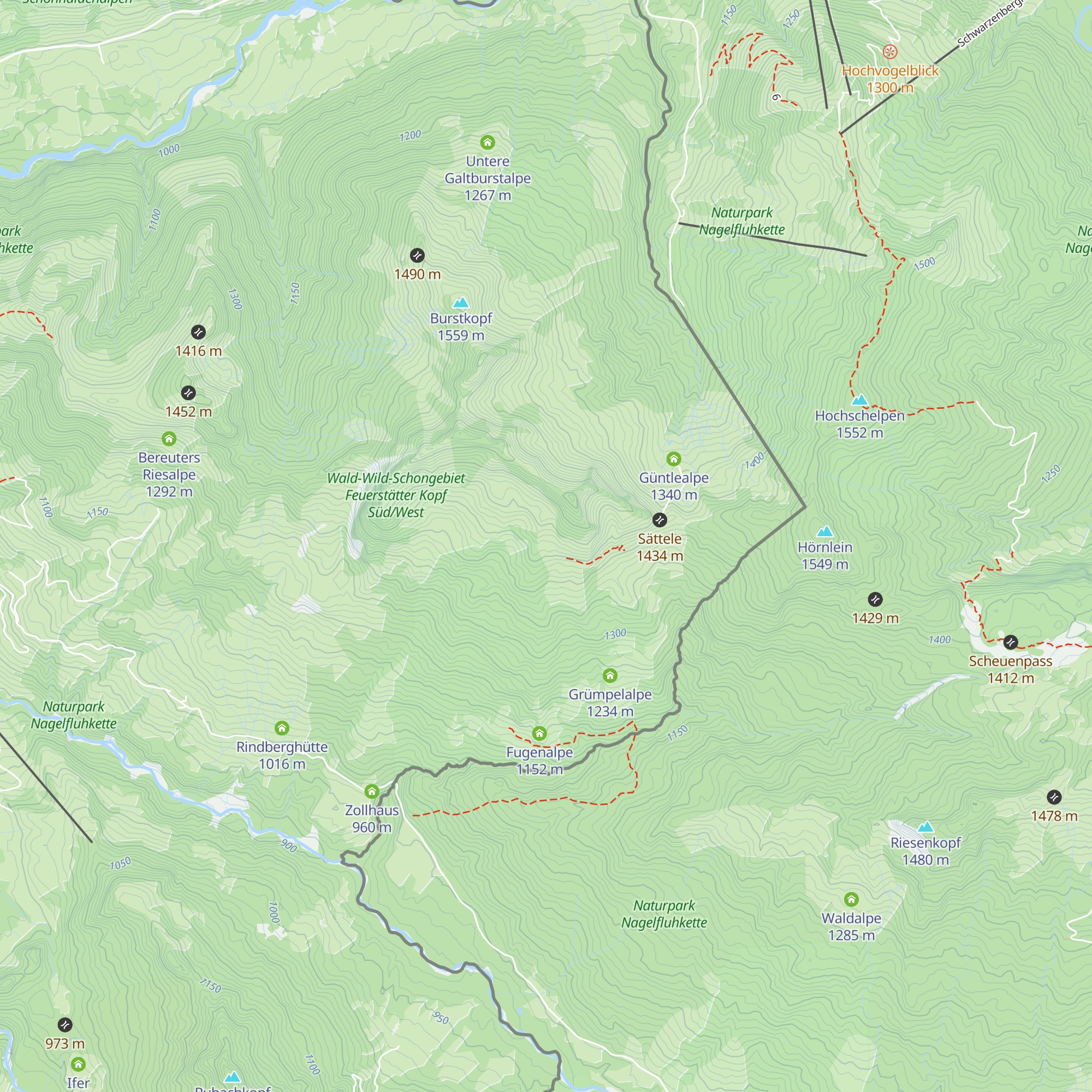 Fischers Neualpe map