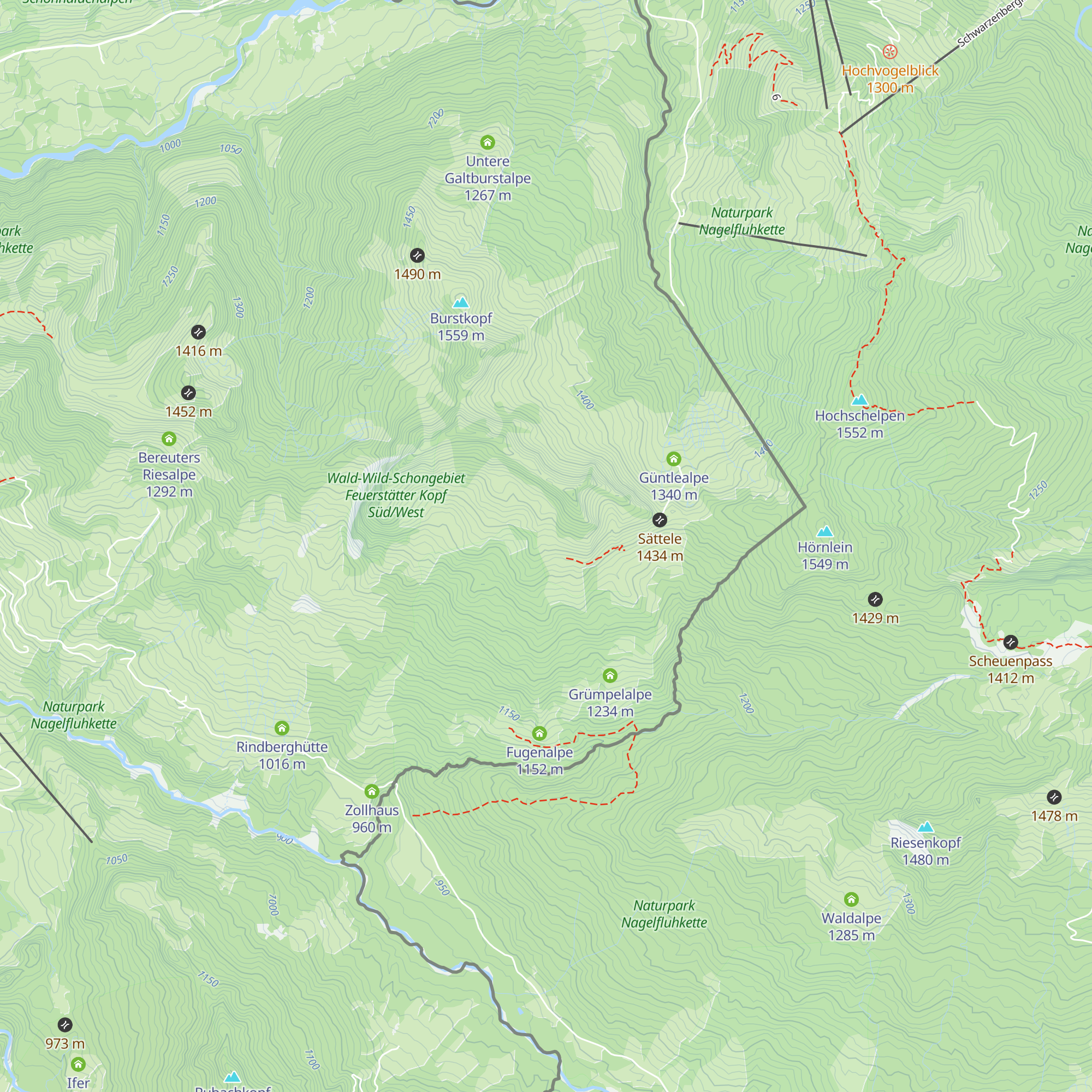 Fischers Neualpe map