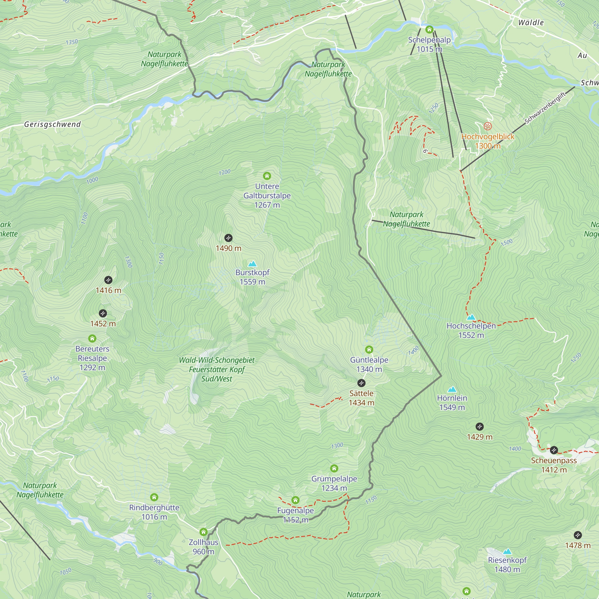 Burglhütte map