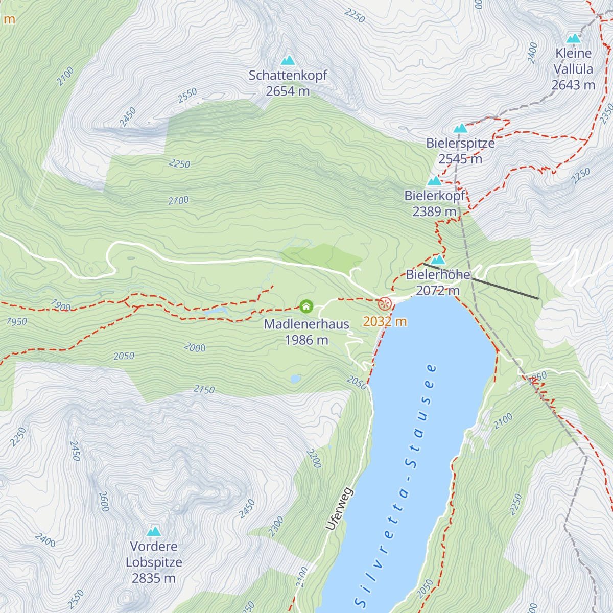 Madlenerhaus map