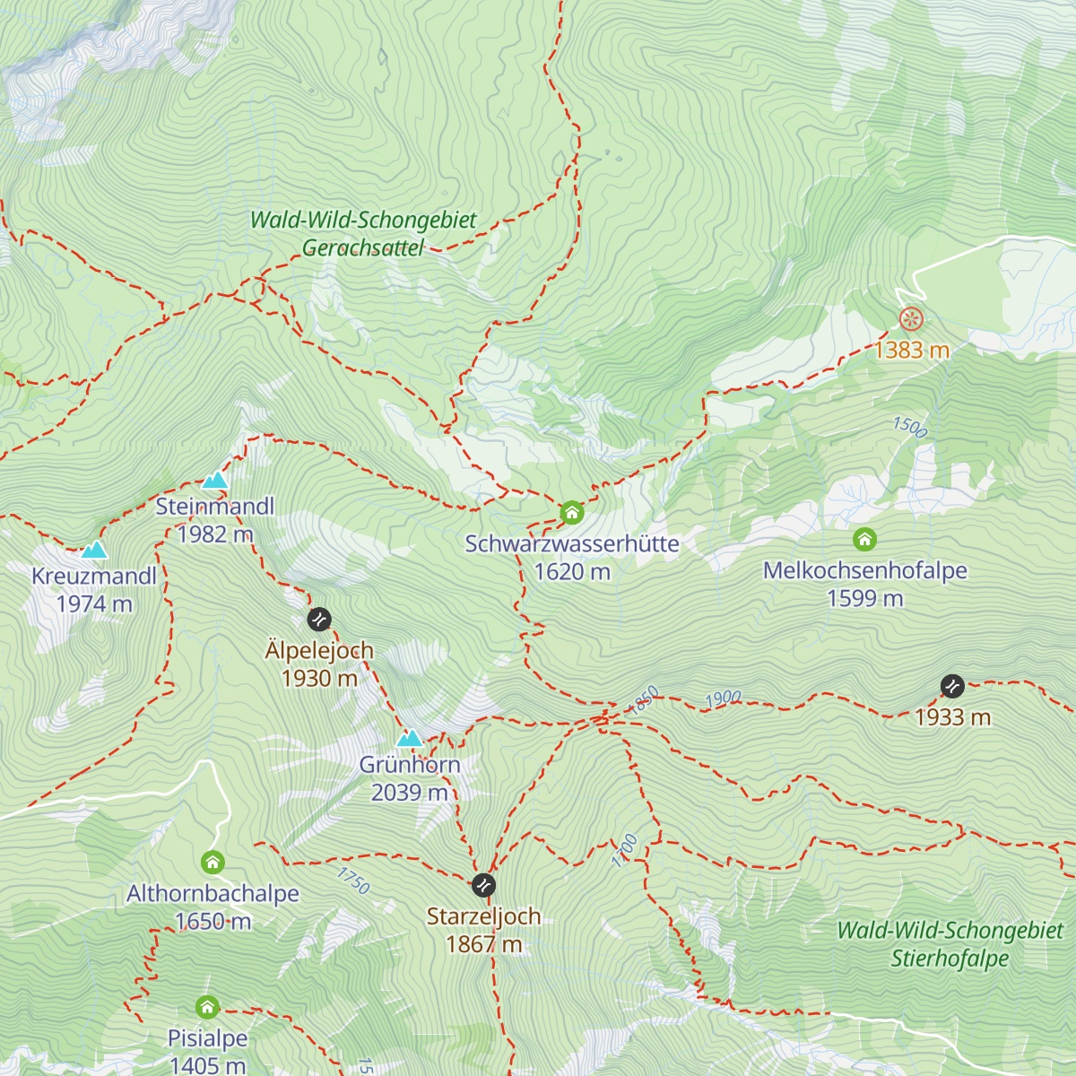 Hof der Schwarzwasseralpe map