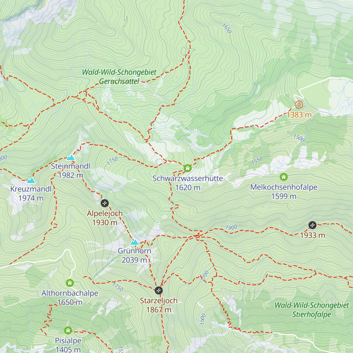 Hof der Schwarzwasseralpe map