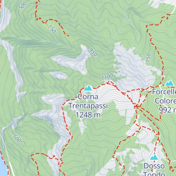 Map of Corna Trentapassi