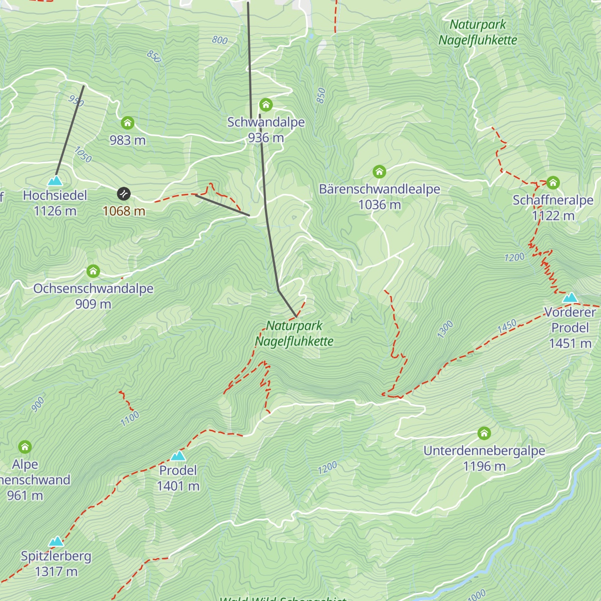 Obere Mittelberg-Alpe map