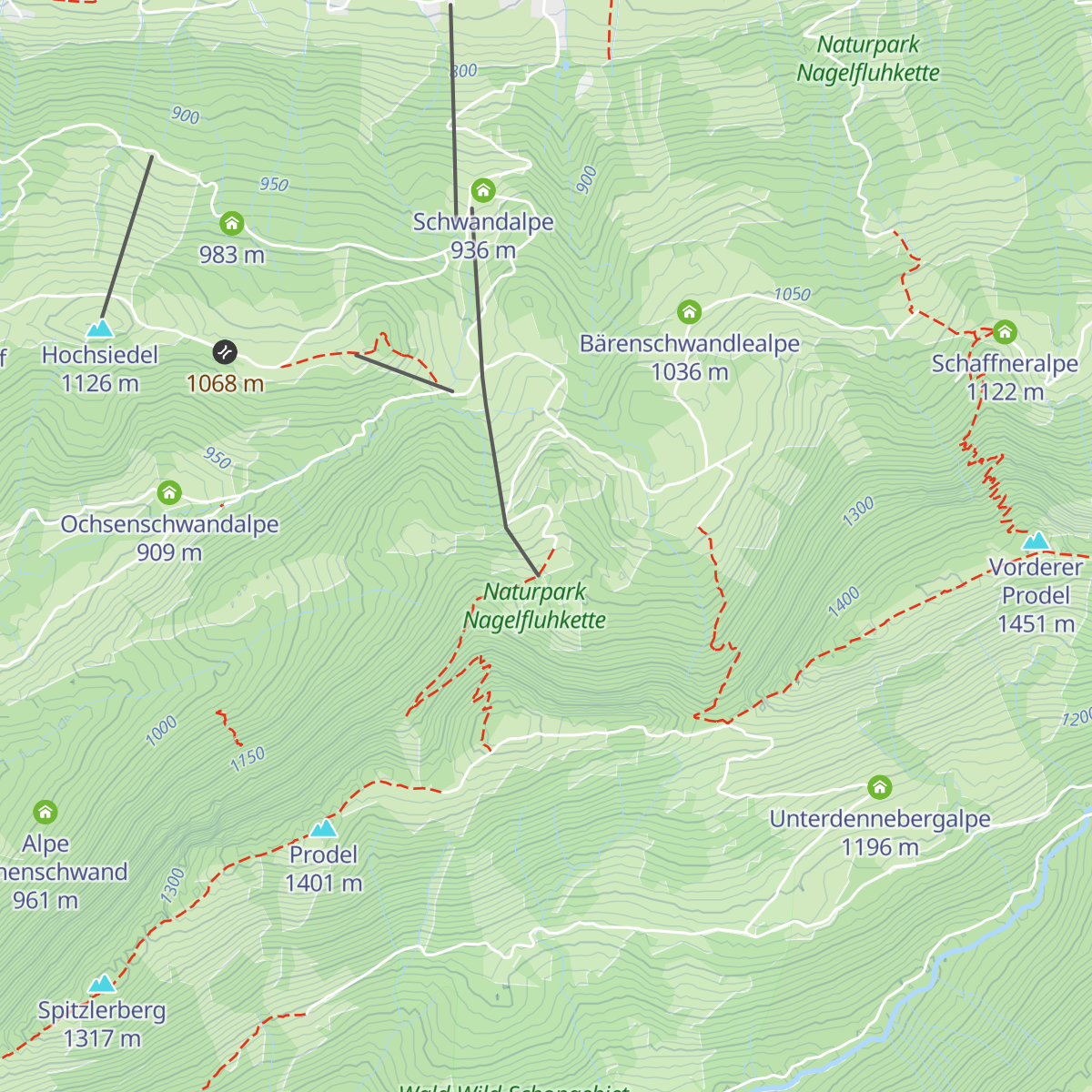 Obere Mittelberg-Alpe map