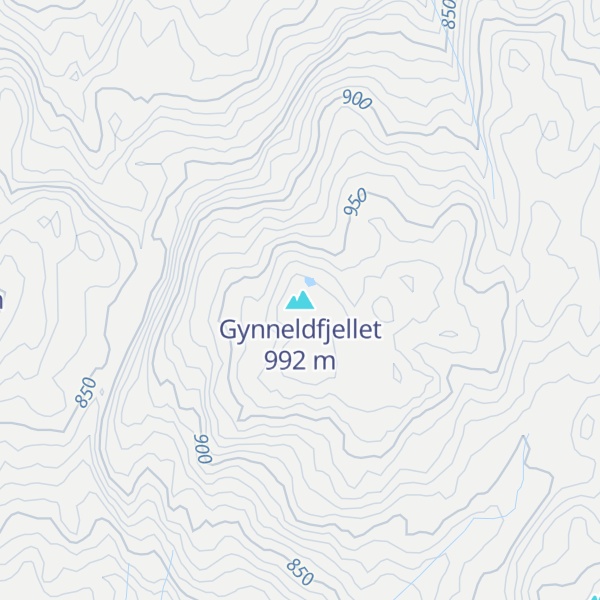 Map of Gynneldfjellet