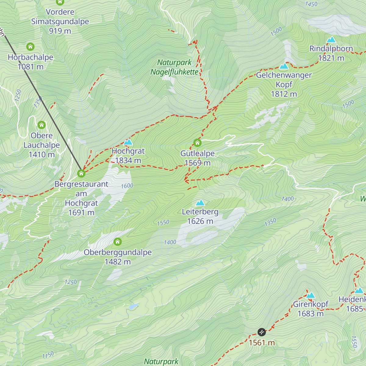 Obergelchenwangalpe map