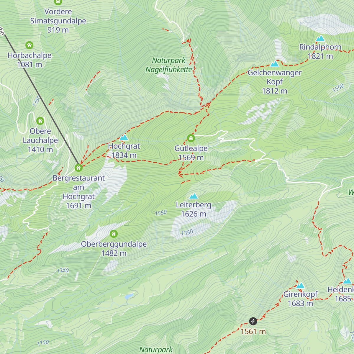 Obergelchenwangalpe map