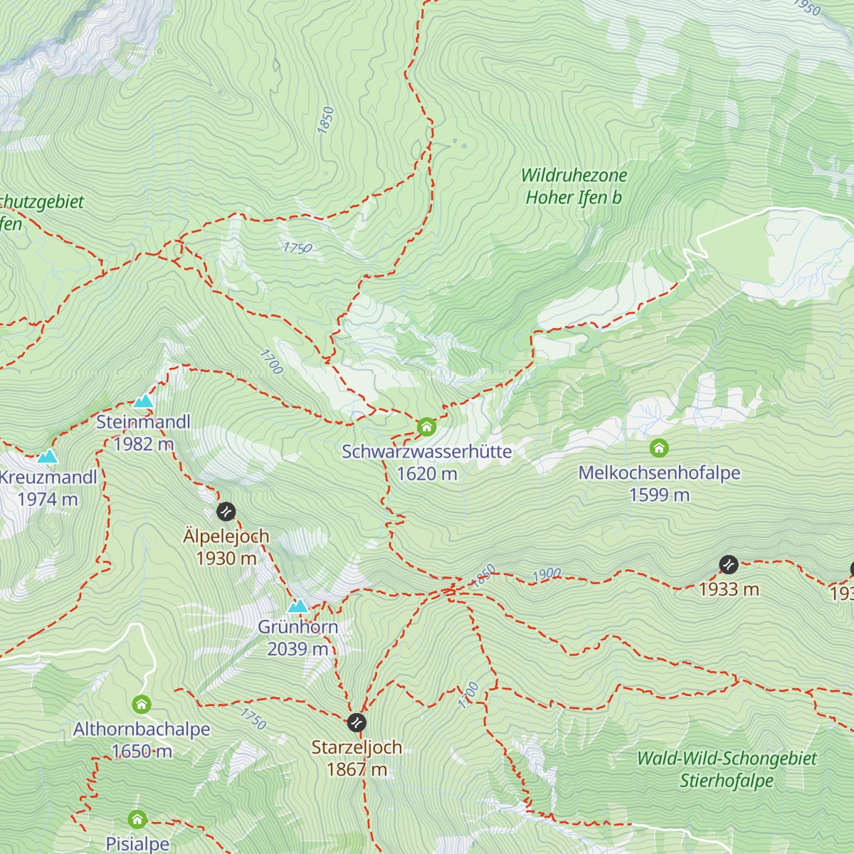 Schwarzwasserhütte map