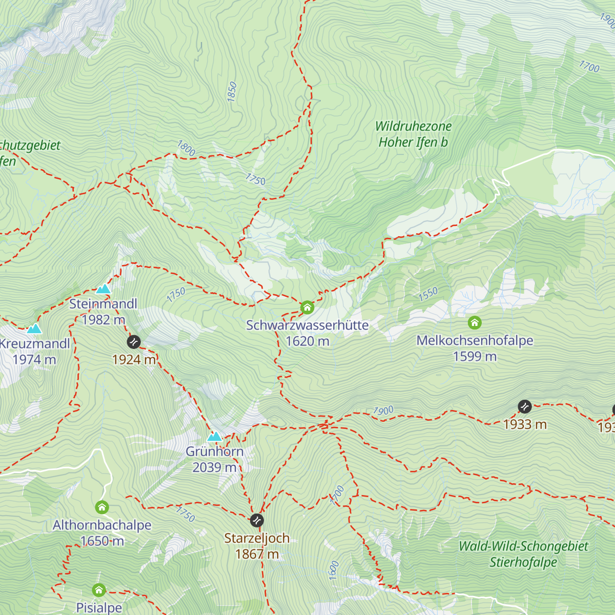 Schwarzwasserhütte map