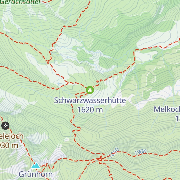Map of Schwarzwasserhütte