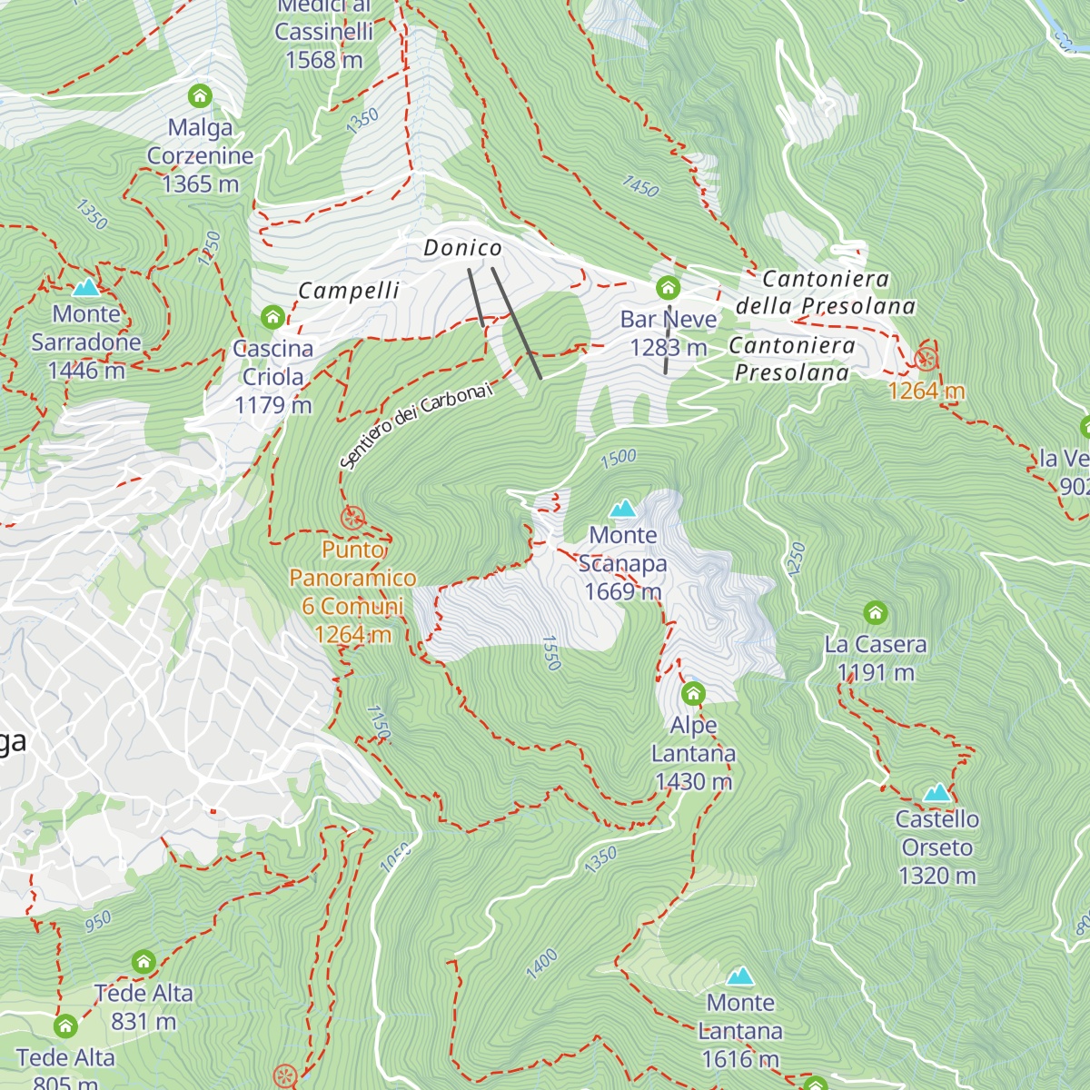 Malga Scanapà map