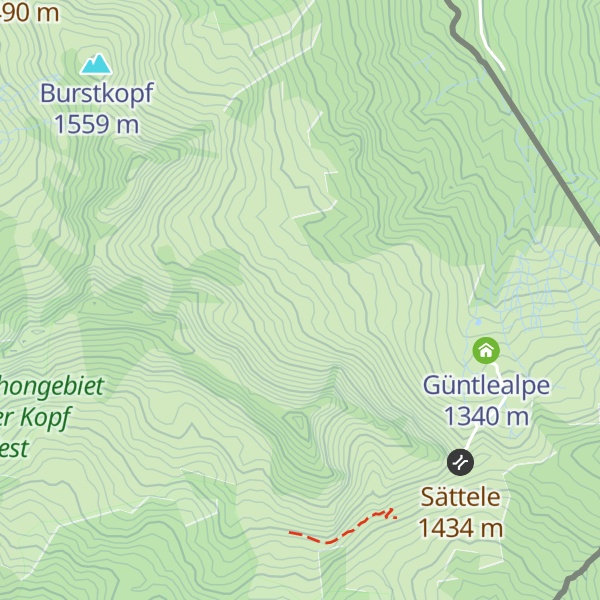Map of Güntlealpe (Berghexe)